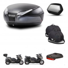 SHAD Maletas SH35 PREMIUM + soporte montaje baul SH48 accesorios DARK GREY KIT-482299