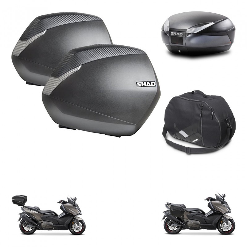SHAD SH48 trunk + mounting bracket SH36 suitcases accessories DARK GREY PREMIUM KIT-482301