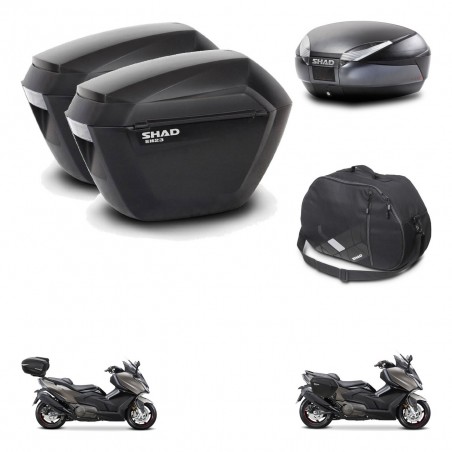 SHAD SH48 trunk + mounting bracket sh23 suitcases accessories DARK GREY PREMIUM KIT-482303