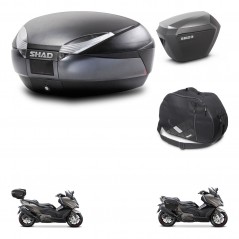 SHAD SH23 alu suitcases + mounting bracket SH48 trunk accessories DARK GREY PREMIUM KIT-482306