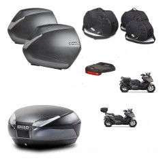 SHAD SH48 trunk + mounting bracket SH36 suitcases accessories DARK GREY PREMIUM KIT-482308
