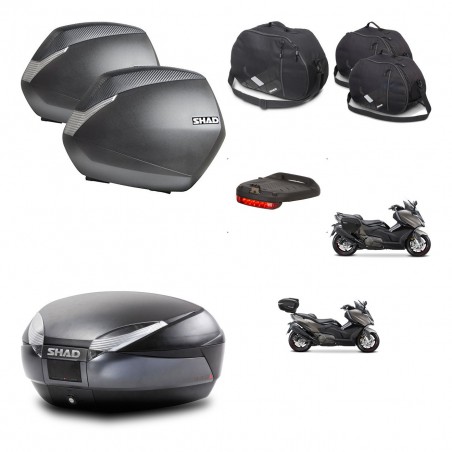 SHAD Baul SH48 + soporte montaje maletas SH36 accesorios DARK GREY PREMIUM KIT-482308