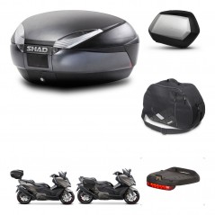 SHAD Maletas SH35 PREMIUM + soporte montaje baul SH48 accesorios DARK GREY KIT-482310