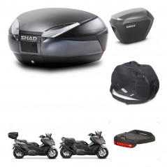 SHAD Maletas sh23 alu + soporte montaje baul SH48 accesorios DARK GREY PREMIUM KIT-482312