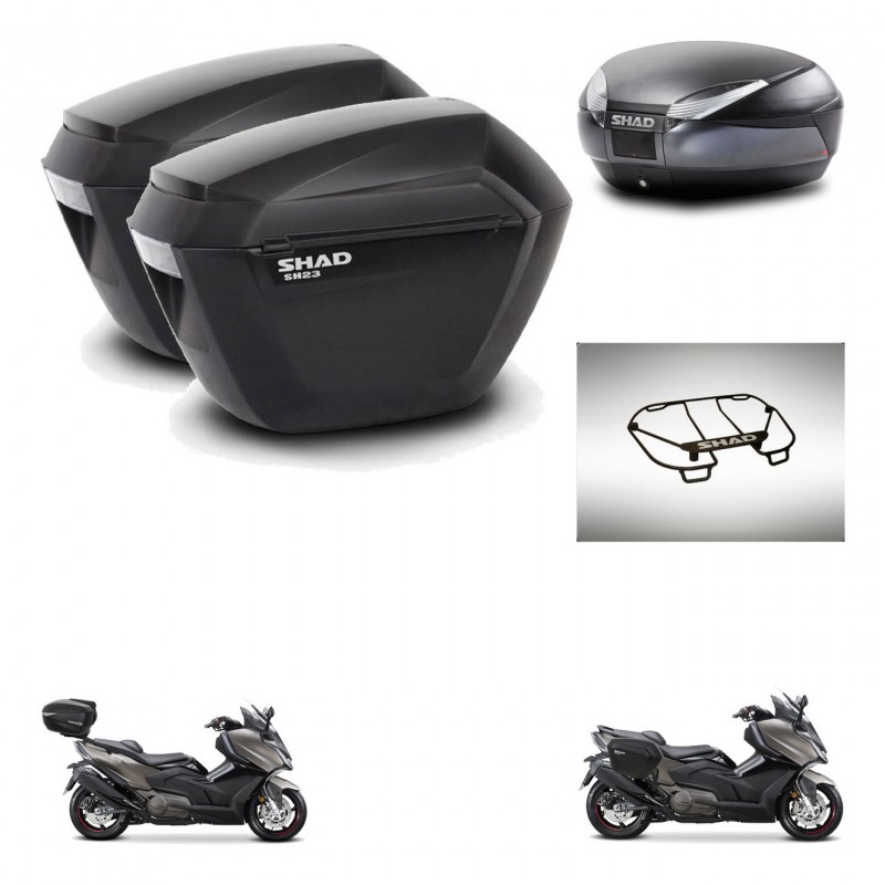 SHAD SH48 trunk + mounting bracket sh23 suitcases accessories DARK GREY PREMIUM KIT-482315