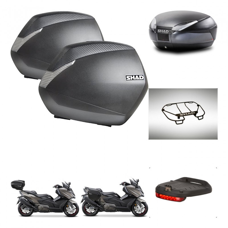 SHAD SH48 trunk + mounting bracket SH36 suitcases accessories DARK GREY PREMIUM KIT-482319
