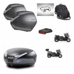 SHAD SH48 trunk + mounting bracket SH36 suitcases accessories DARK GREY PREMIUM KIT-482320