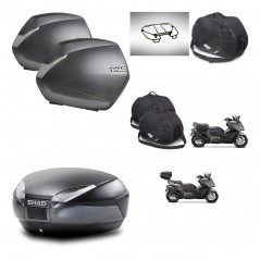 SHAD Baul SH48 + soporte montaje maletas SH36 accesorios DARK GREY PREMIUM KIT-482326