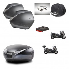 SHAD Baul SH48 + soporte montaje maletas SH36 accesorios DARK GREY PREMIUM KIT-482331