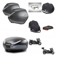SHAD Baul SH48 + soporte montaje maletas SH36 accesorios DARK GREY PREMIUM KIT-482332