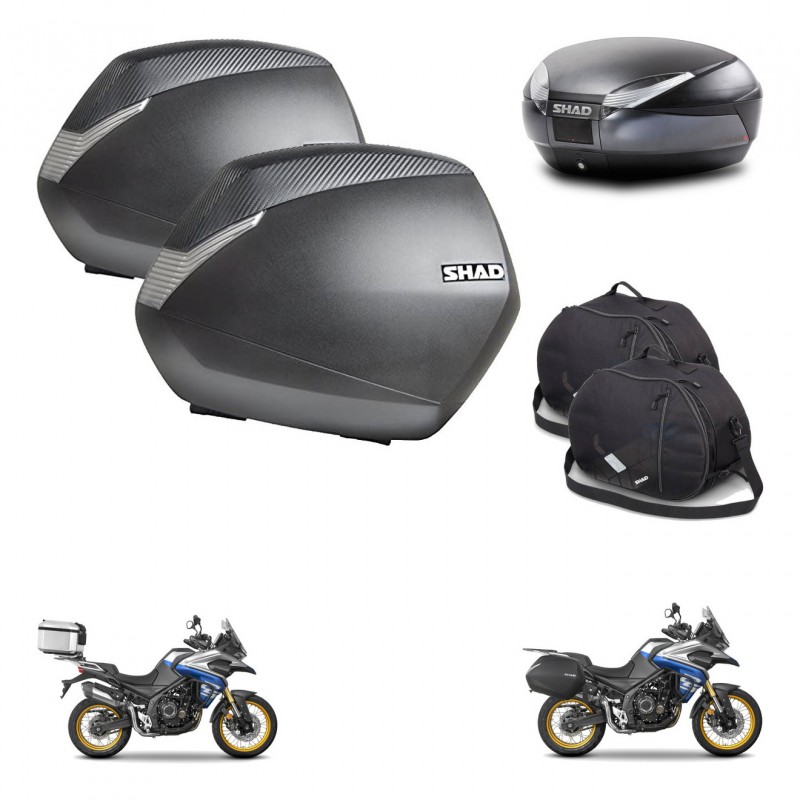 SHAD SH48 trunk + mounting bracket SH36 suitcases accessories DARK GREY PREMIUM KIT-482338