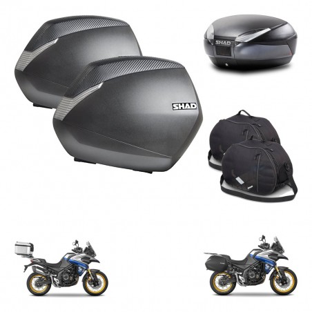 SHAD Baul SH48 + soporte montaje maletas SH36 accesorios DARK GREY PREMIUM KIT-482338