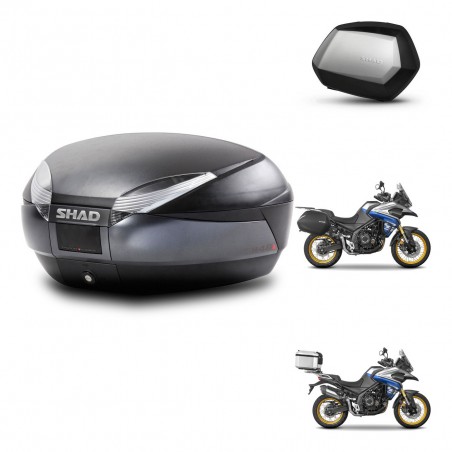 SHAD Maletas SH35 PREMIUM + soporte montaje baul SH48 DARK GREY KIT-482340