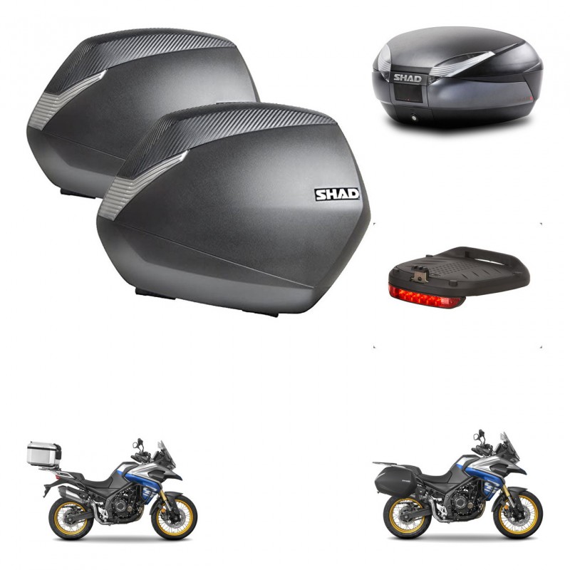SHAD Baul SH48 + soporte montaje maletas SH36 accesorios DARK GREY PREMIUM KIT-482343