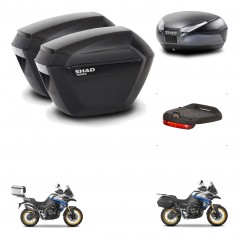 SHAD Baul SH48 + soporte montaje maletas sh23 accesorios DARK GREY PREMIUM KIT-482345