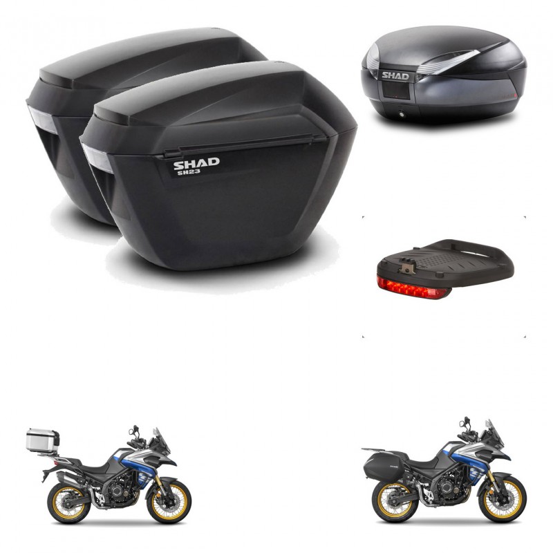SHAD Baul SH48 + soporte montaje maletas sh23 accesorios DARK GREY PREMIUM KIT-482345