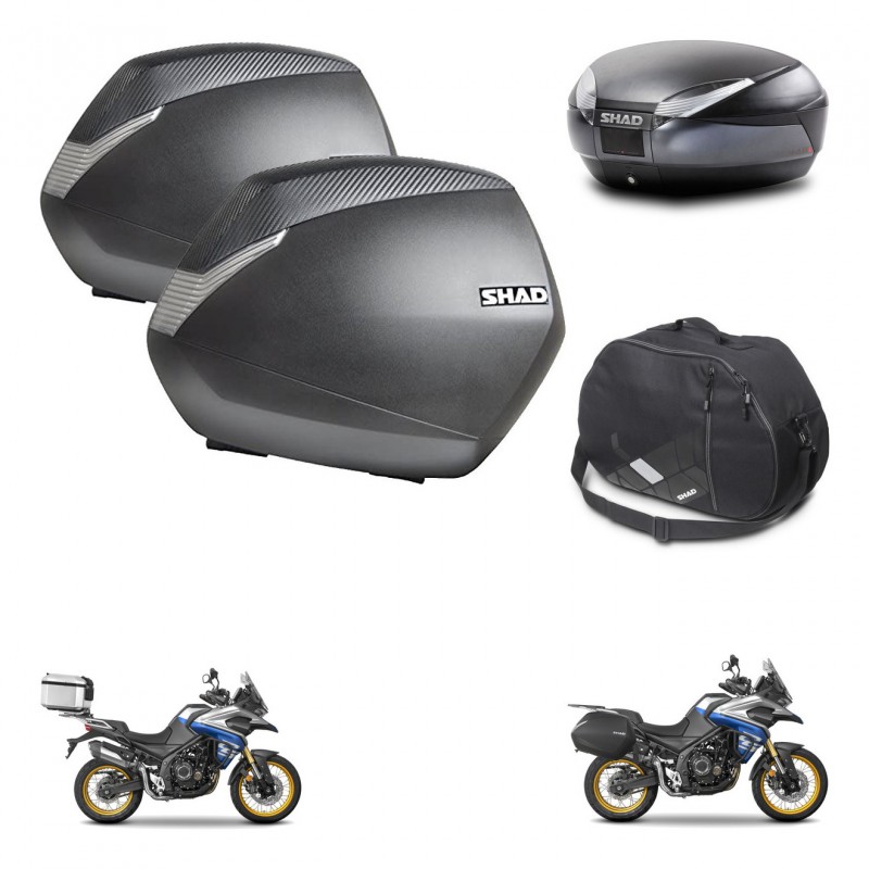 SHAD Baul SH48 + soporte montaje maletas SH36 accesorios DARK GREY PREMIUM KIT-482349