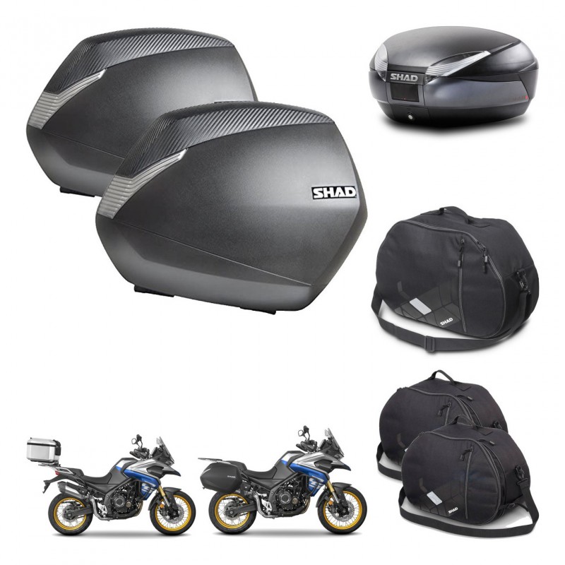 SHAD SH48 trunk + mounting bracket SH36 suitcases accessories DARK GREY PREMIUM KIT-482350