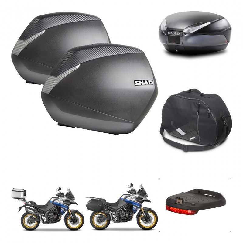 SHAD SH48 trunk + mounting bracket SH36 suitcases accessories DARK GREY PREMIUM KIT-482355