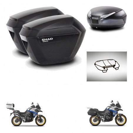 SHAD Baul SH48 + soporte montaje maletas sh23 accesorios DARK GREY PREMIUM KIT-482363