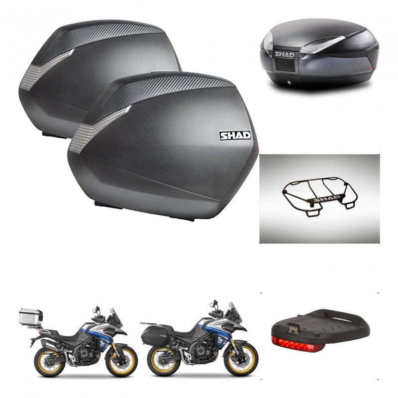 SHAD Baul SH48 + soporte montaje maletas SH36 accesorios DARK GREY PREMIUM KIT-482367