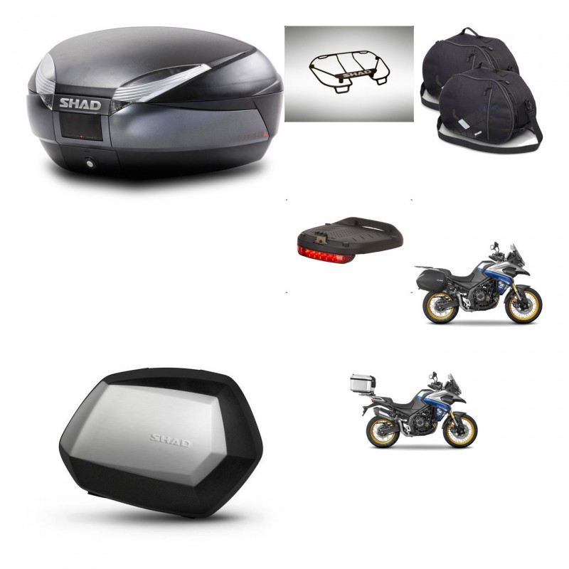 SHAD SH35 PREMIUM suitcases + mounting bracket SH48 trunk accessories DARK GREY KIT-482371