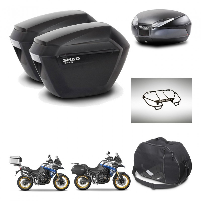SHAD SH48 trunk + mounting bracket sh23 suitcases accessories DARK GREY PREMIUM KIT-482375