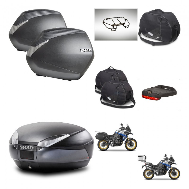 SHAD Baul SH48 + soporte montaje maletas SH36 accesorios DARK GREY PREMIUM KIT-482380