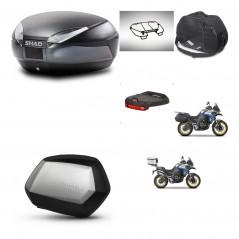 SHAD Maletas SH35 PREMIUM + soporte montaje baul SH48 accesorios DARK GREY KIT-482382