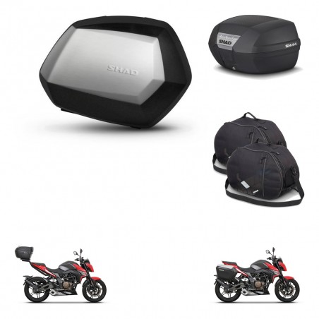 SHAD Baul SH44 + soporte montaje maletas SH35 PREMIUM accesorios KIT-482569