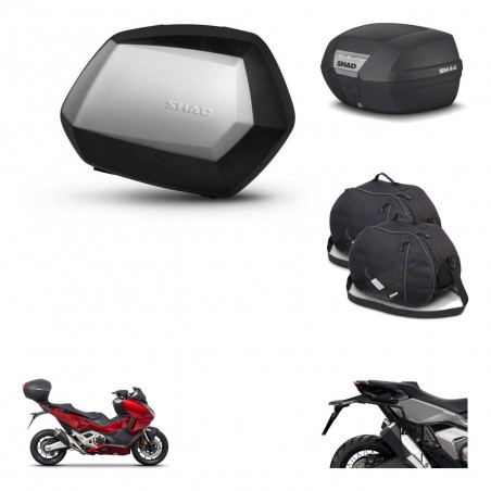 SHAD Baul SH44 + soporte montaje maletas SH35 PREMIUM accesorios KIT-482575
