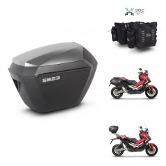 SHAD Suitcase trunk + mounting support sh23 alu suitcases KIT-482714