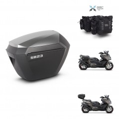 SHAD Suitcase trunk + mounting support sh23 alu suitcases KIT-482882
