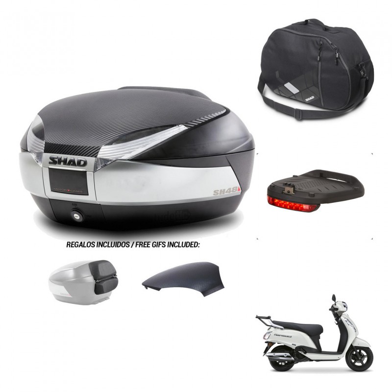 SHAD Baul SH48 tapa respaldo + soporte montaje accesorios KIT-482984