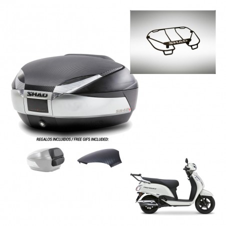 SHAD Baul SH48 tapa respaldo + soporte montaje parrilla superior KIT-482985