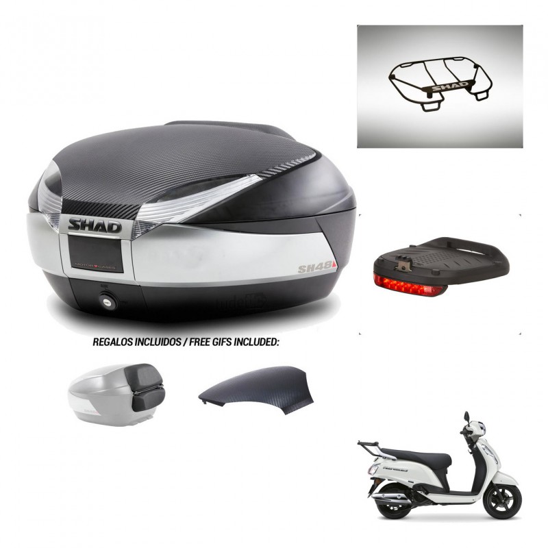 SHAD Baul SH48 tapa respaldo + soporte montaje accesorios KIT-482986