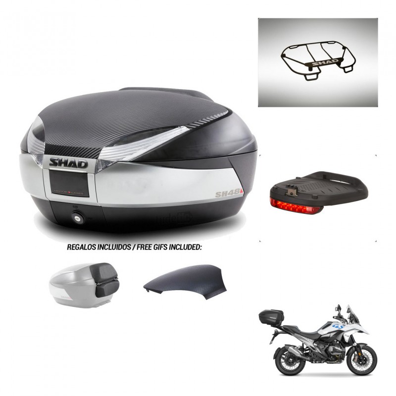 SHAD Baul SH48 tapa respaldo + soporte montaje accesorios KIT-482994