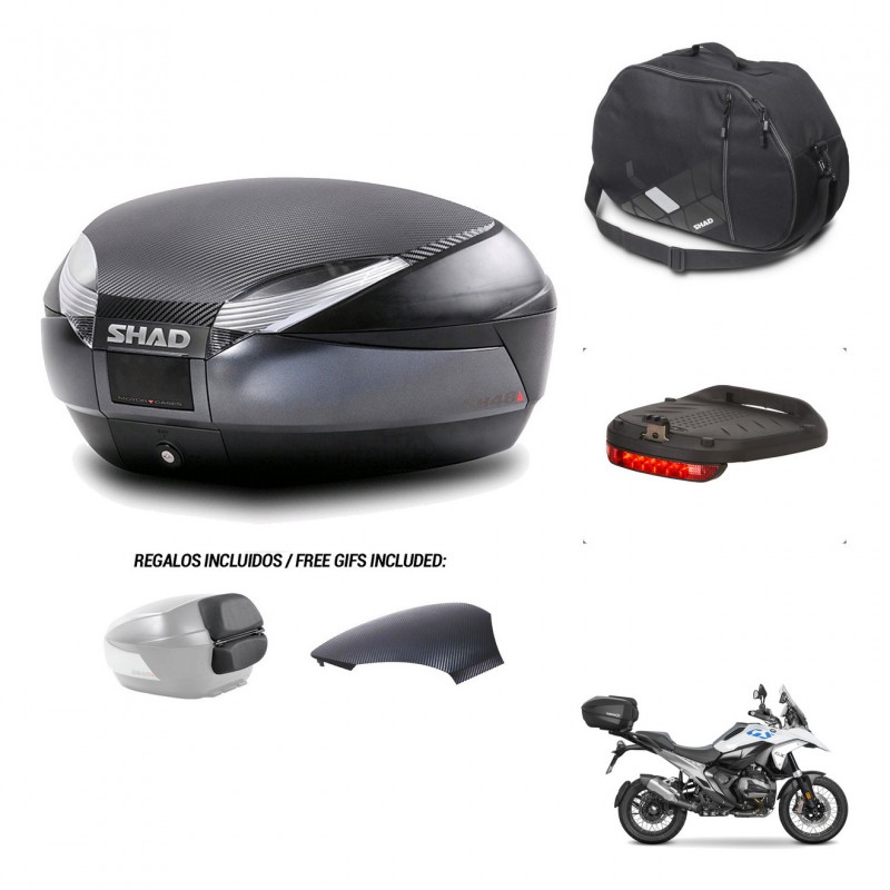 SHAD Baul SH48 tapa respaldo + soporte montaje accesorios 49 L KIT-483016