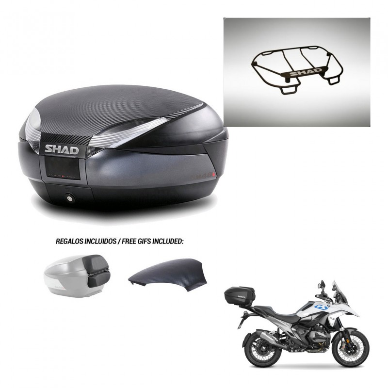 SHAD Trunk SH48 backrest cover + mounting bracket upper grill 49 L KIT-483017