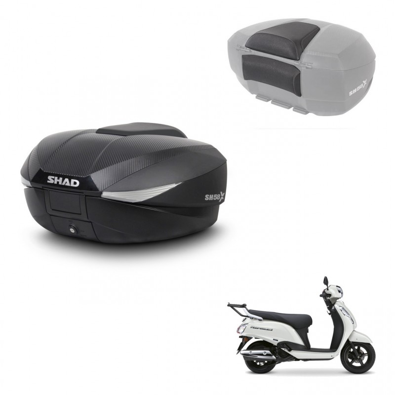 SHAD Trunk SH58 + mounting bracket backrest KIT-483045
