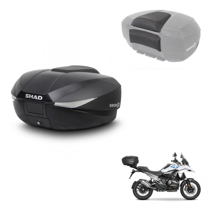 SHAD Trunk SH58 + mounting bracket backrest KIT-483053