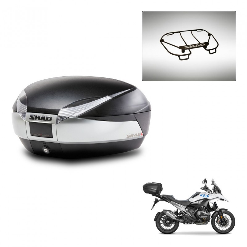 SHAD SH48 trunk + mounting bracket upper grill TITANIUM PREMIUM KIT-483152