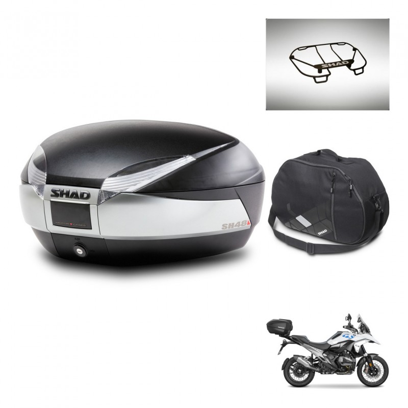 SHAD SH48 trunk + mounting bracket accessories TITANIUM PREMIUM KIT-483154