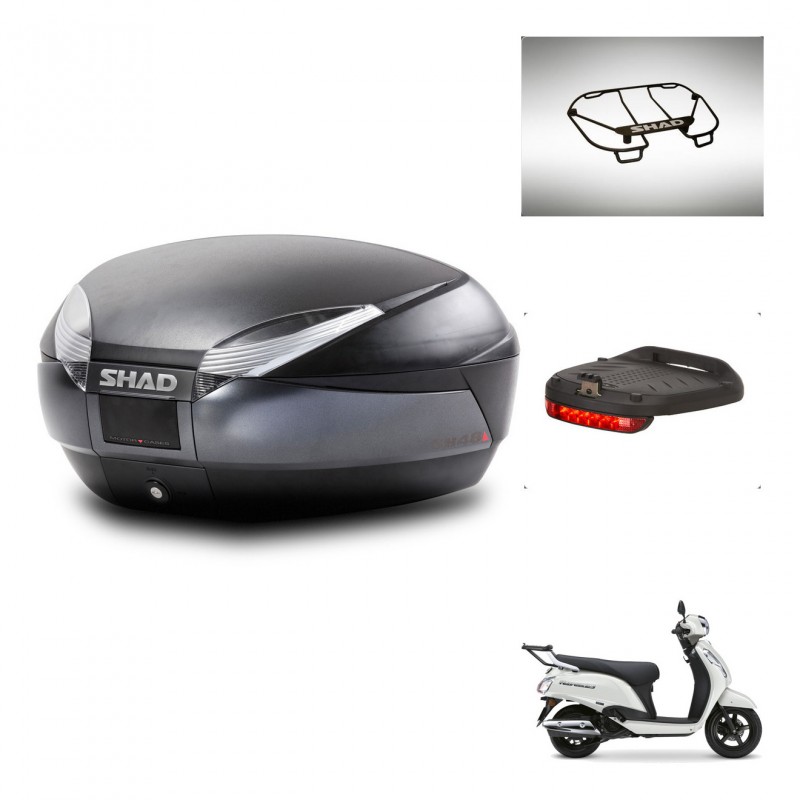 SHAD SH48 trunk + mounting bracket accessories DARK GREY PREMIUM KIT-483169