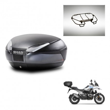 SHAD SH48 trunk + mounting bracket upper grill DARK GREY PREMIUM KIT-483176