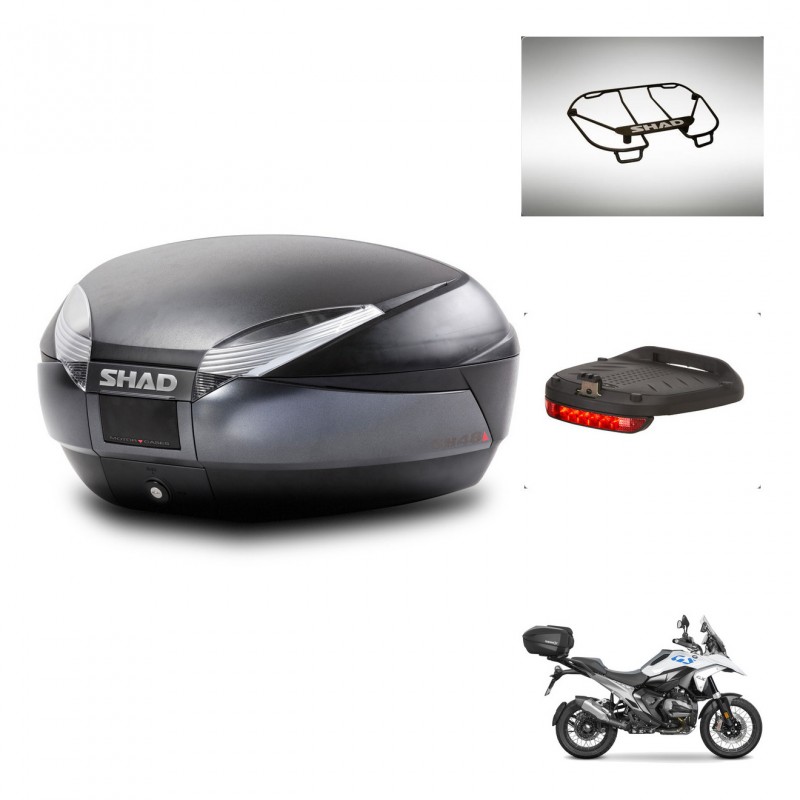 SHAD SH48 trunk + mounting bracket accessories DARK GREY PREMIUM KIT-483177