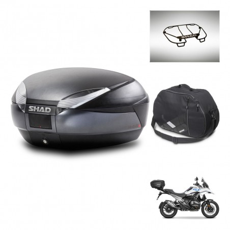 SHAD Baul SH48 + soporte montaje accesorios DARK GREY PREMIUM KIT-483178