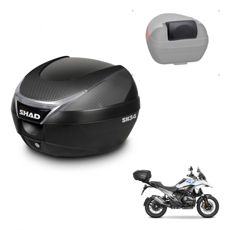 SHAD Baul SH34 + soporte montaje respaldo KIT-483250