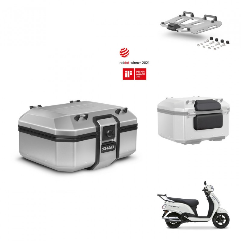 SHAD Baul trasero + soporte montaje parrilla accesorios TR37 TERRA KIT-483406