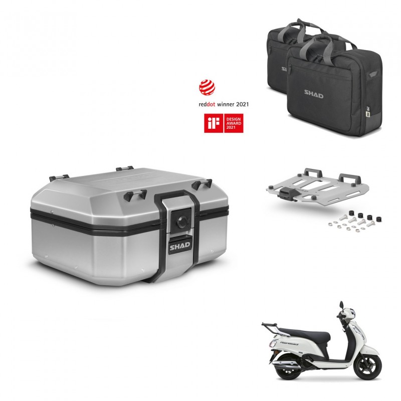 SHAD Baul trasero + soporte montaje parrilla accesorios TR37 TERRA KIT-483407